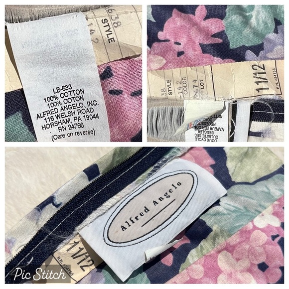 Vintage Alfred Angelo Floral Halter Maxi Dress 11/12 Cotton Garden Party 80s - Picture 12 of 12